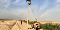 فاز اول شستشوی خط برق اختصاصی شبکه آبیاری آبادان۴