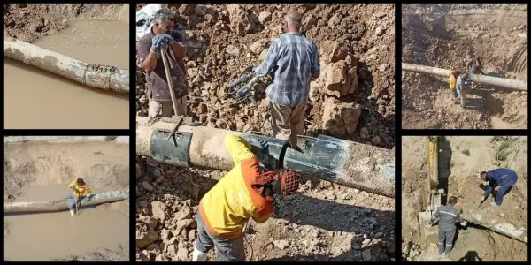 پایان عملیات اصلاح و آماده‌سازی شبکه آبرسانی شلمچه ۱ و ۲