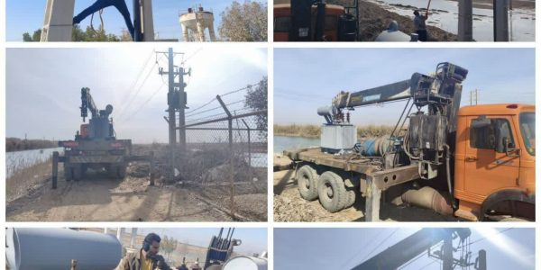 تعویض ترانسفورماتور در ایستگاه‌ پمپاژ KQ6 (حوضه کارون جنوبی )