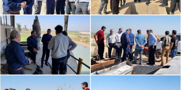 بازدید میدانی مدیرعامل شرکت بهره برداری از شبکه های آبیاری کرخه و شاوور از شبکه مدرن کوثر و اراضی منطقه الباجی